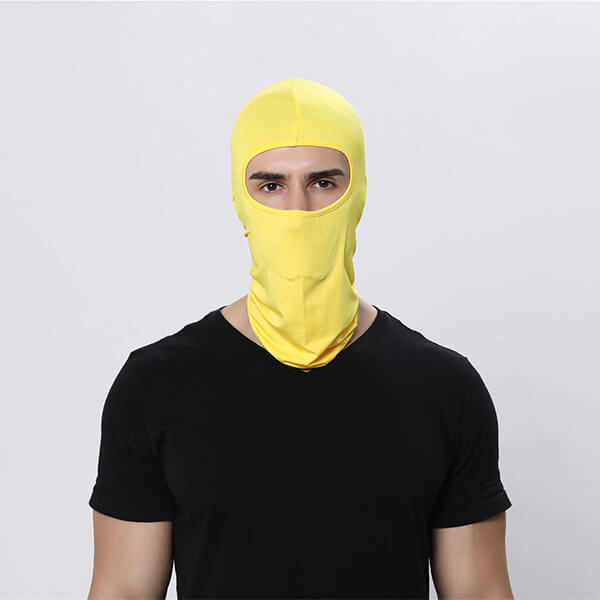 Moottoripyörä balaclava keltainen