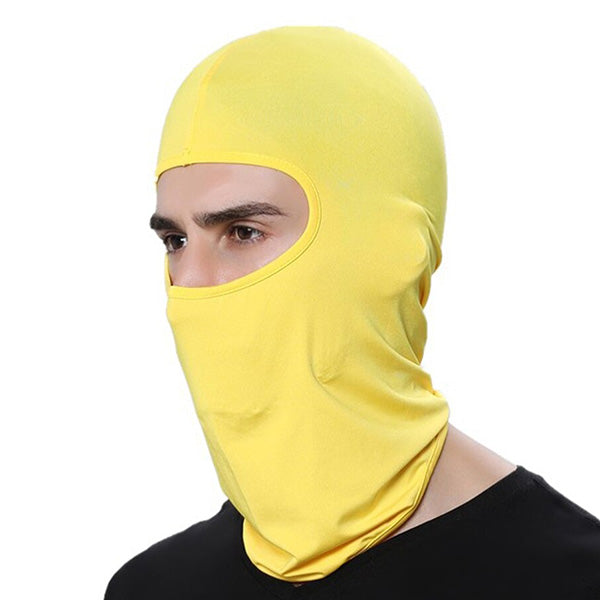 Moottoripyörä balaclava keltainen
